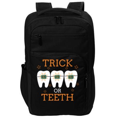 Dentist Halloween Dental Hygienist Trick Or Treat Teeth Gift Impact Tech Backpack