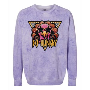 Def Hungry Def Grateful Happy Turkey Thanksgiving Autumn Colorblast Crewneck Sweatshirt