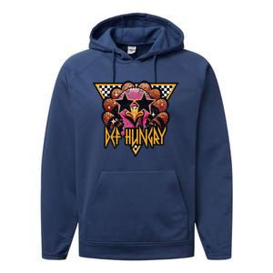 Def Hungry Def Grateful Happy Turkey Thanksgiving Autumn Performance Fleece Hoodie