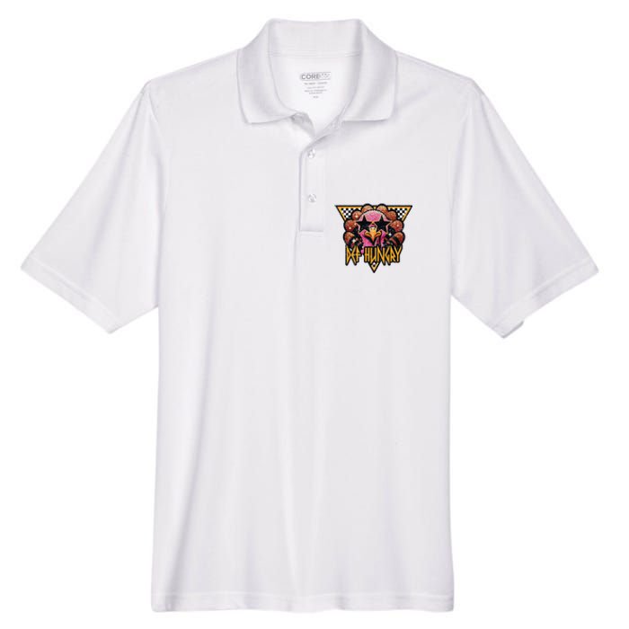 Def Hungry Def Grateful Happy Turkey Thanksgiving Autumn Men's Origin Performance Pique Polo