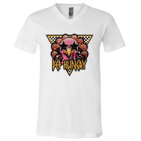 Def Hungry Def Grateful Happy Turkey Thanksgiving Autumn V-Neck T-Shirt