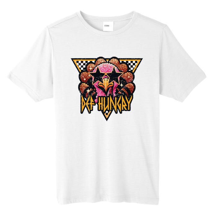 Def Hungry Def Grateful Happy Turkey Thanksgiving Autumn Tall Fusion ChromaSoft Performance T-Shirt