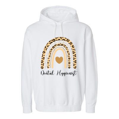 Dental Hygienist Dentistry Students Leopard Valentine's Day Cute Gift Garment-Dyed Fleece Hoodie