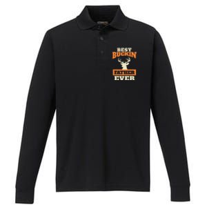 Deer Hunting Dad Gift Performance Long Sleeve Polo