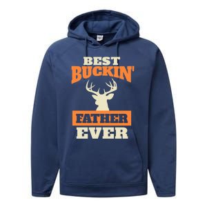 Deer Hunting Dad Gift Performance Fleece Hoodie