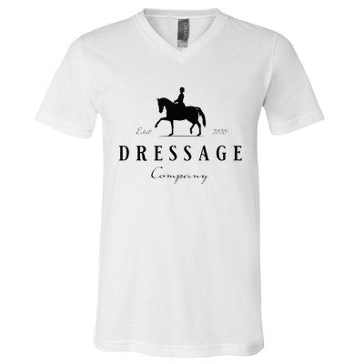 Dressage Horse Dressage Rider V-Neck T-Shirt