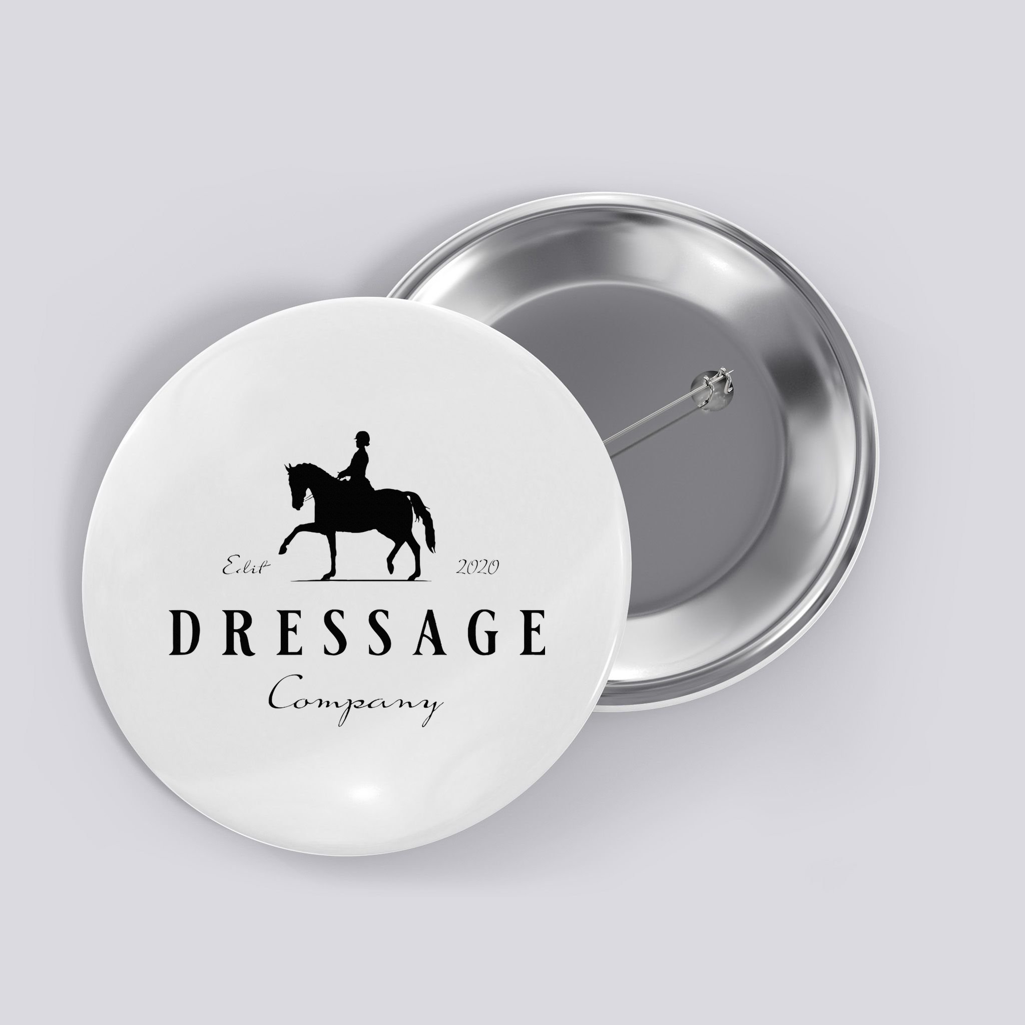 Dressage Horse Dressage Rider Button