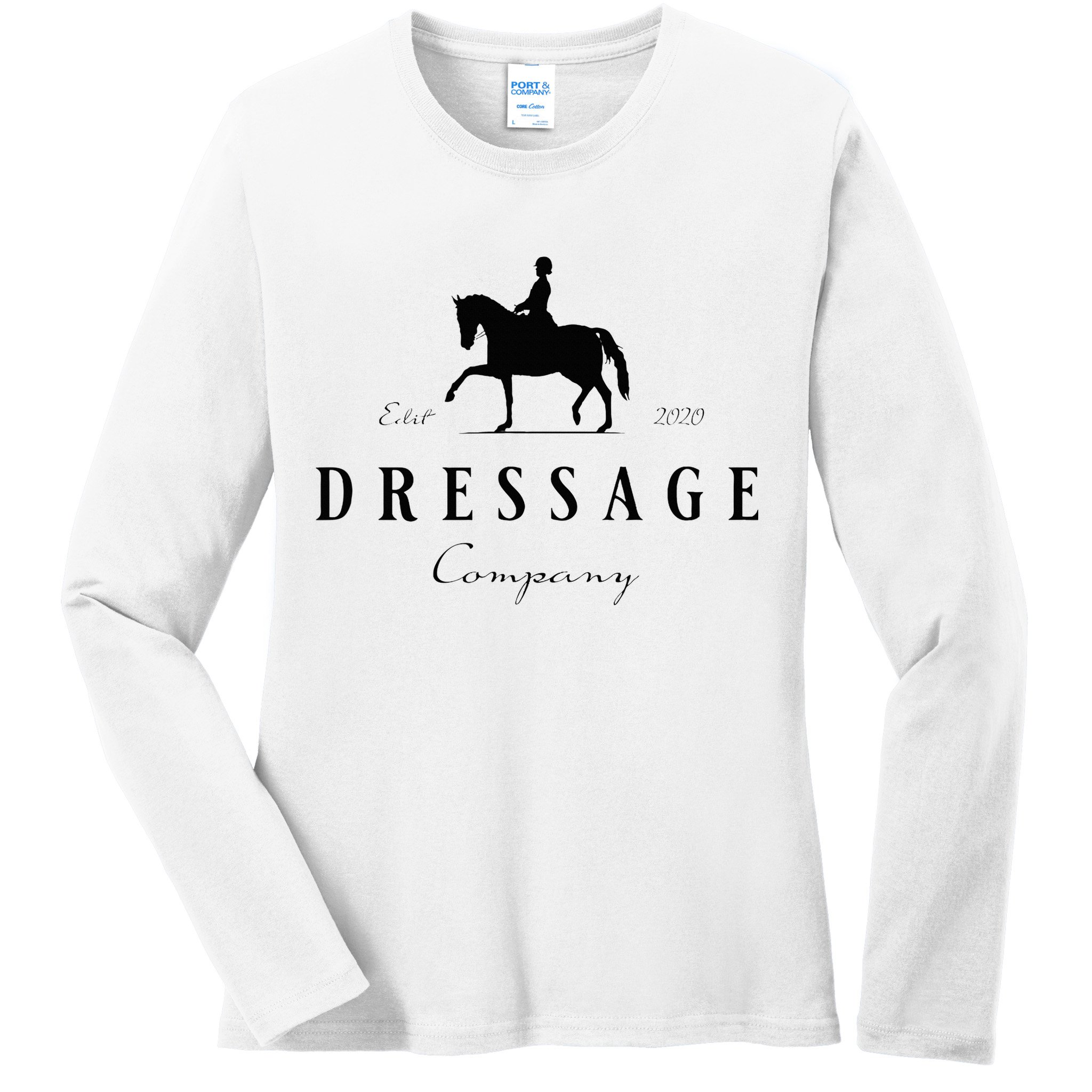 Dressage Horse Dressage Rider Ladies Long Sleeve Shirt