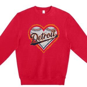 Detroit Heart Premium Crewneck Sweatshirt