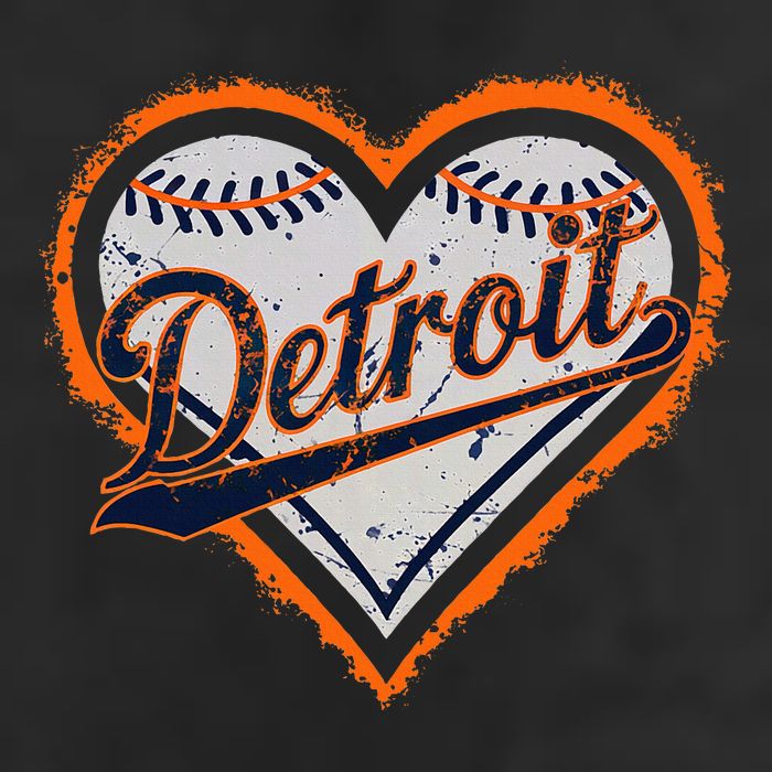 Detroit Heart 7 Panel Mesh Trucker Snapback Hat