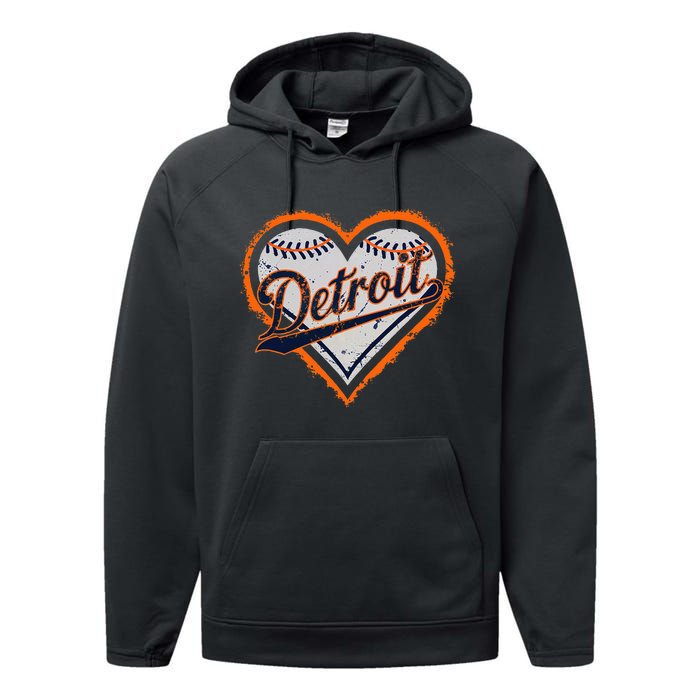 Detroit Heart Performance Fleece Hoodie