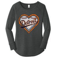 Detroit Heart Women's Perfect Tri Tunic Long Sleeve Shirt