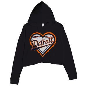 Detroit Heart Crop Fleece Hoodie