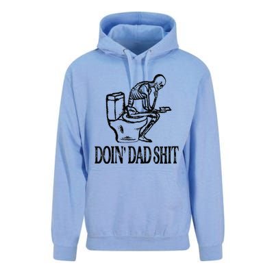 Doing Hot Dad Shits Funny Fathers Day Skeleton Unisex Surf Hoodie