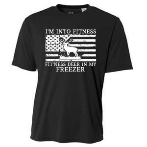 Deer Hunting Dad IM Into Fitness Fitness Deer In My Freezer Cooling Performance Crew T-Shirt