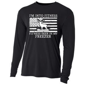 Deer Hunting Dad IM Into Fitness Fitness Deer In My Freezer Cooling Performance Long Sleeve Crew