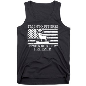 Deer Hunting Dad IM Into Fitness Fitness Deer In My Freezer Tank Top