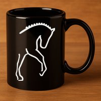 Dressage Horse 11oz C Handle Ceramic Mug