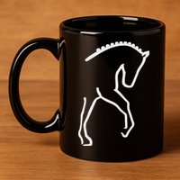 Dressage Horse 11oz C Handle Ceramic Mug