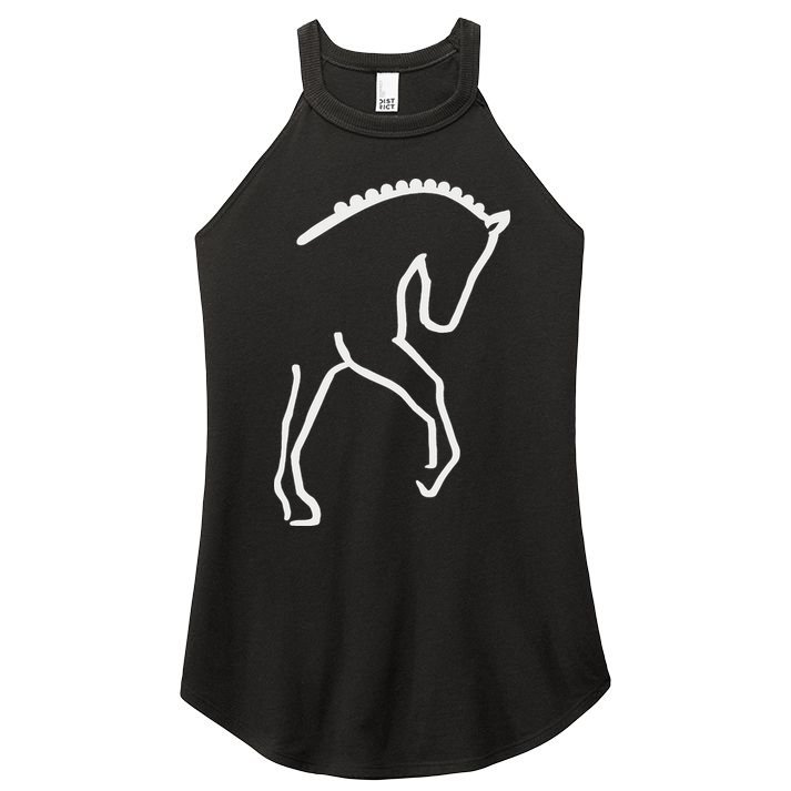 Dressage Horse Women's Perfect Tri Rocker Tank