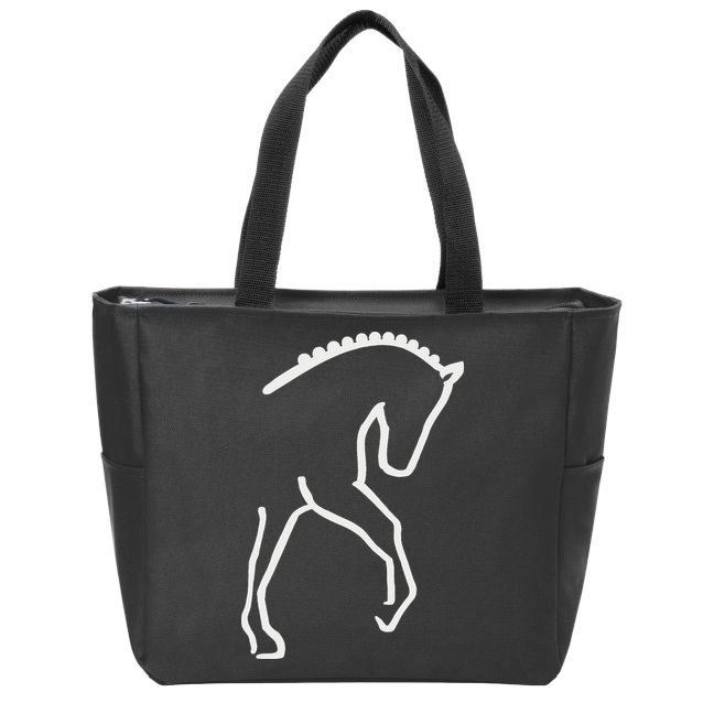 Dressage Horse Zip Tote Bag