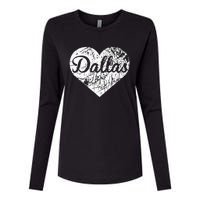 Dallas Heart Womens Cotton Relaxed Long Sleeve T-Shirt