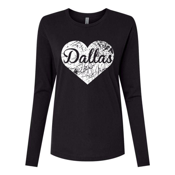 Dallas Heart Womens Cotton Relaxed Long Sleeve T-Shirt