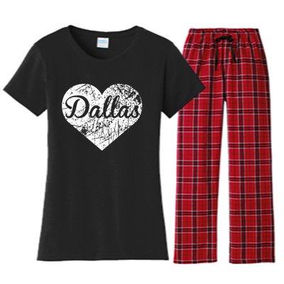 Dallas Heart Women's Flannel Pajama Set