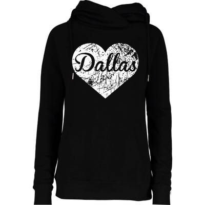 Dallas Heart Womens Funnel Neck Pullover Hood