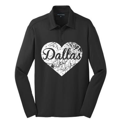 Dallas Heart Silk Touch Performance Long Sleeve Polo