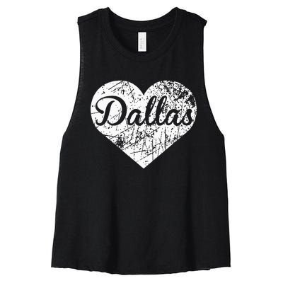 Dallas Heart Women's Racerback Cropped Tank