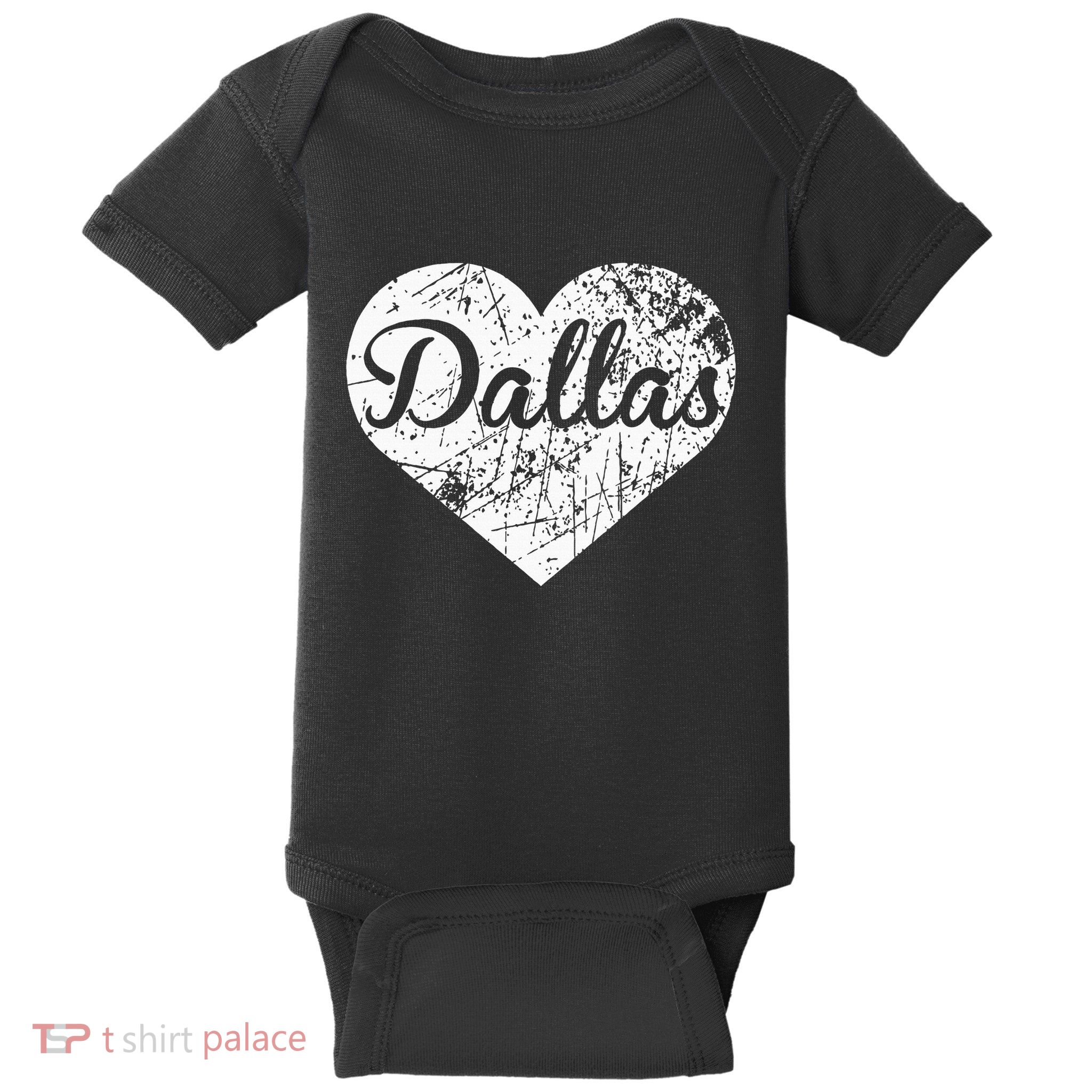 Dallas Heart Baby Bodysuit