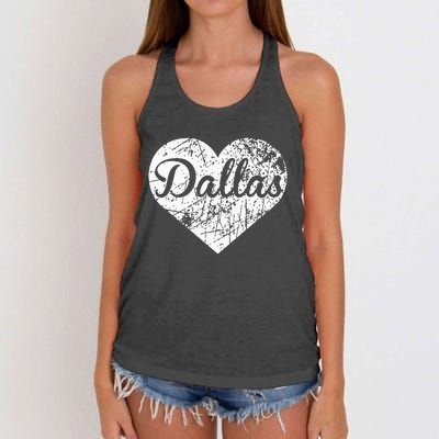 Dallas Heart Women's Knotted Racerback Tank