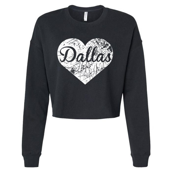 Dallas Heart Cropped Pullover Crew