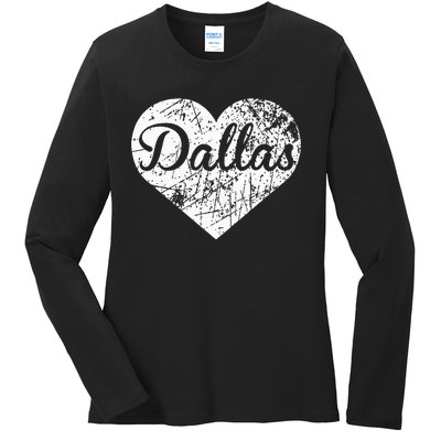 Dallas Heart Ladies Long Sleeve Shirt