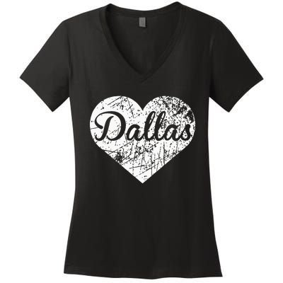 Dallas Heart Women's V-Neck T-Shirt