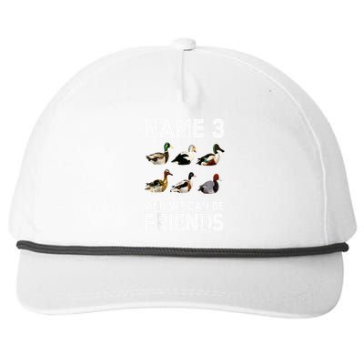 Duck Hunting Design Wildlife Hunt Duck Hunter Snapback Five-Panel Rope Hat