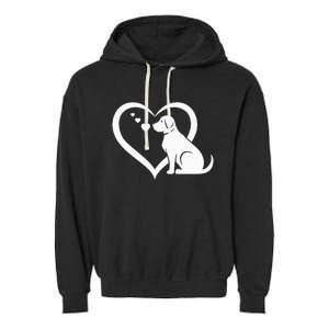 Dog Heart Dog Lover Dog Owner Dog Heart Garment-Dyed Fleece Hoodie