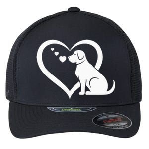 Dog Heart Dog Lover Dog Owner Dog Heart Flexfit Unipanel Trucker Cap