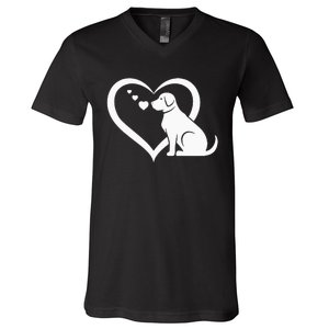 Dog Heart Dog Lover Dog Owner Dog Heart V-Neck T-Shirt