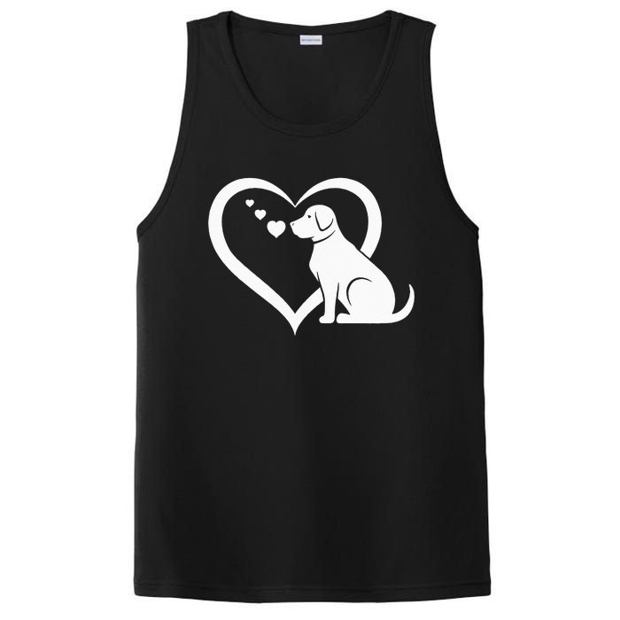 Dog Heart Dog Lover Dog Owner Dog Heart PosiCharge Competitor Tank