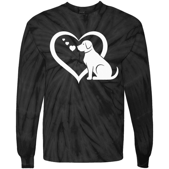 Dog Heart Dog Lover Dog Owner Dog Heart Tie-Dye Long Sleeve Shirt