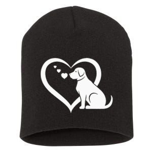 Dog Heart Dog Lover Dog Owner Dog Heart Short Acrylic Beanie