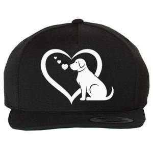 Dog Heart Dog Lover Dog Owner Dog Heart Wool Snapback Cap