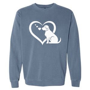 Dog Heart Dog Lover Dog Owner Dog Heart Garment-Dyed Sweatshirt