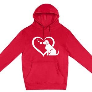 Dog Heart Dog Lover Dog Owner Dog Heart Premium Pullover Hoodie