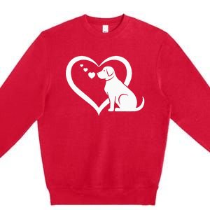 Dog Heart Dog Lover Dog Owner Dog Heart Premium Crewneck Sweatshirt