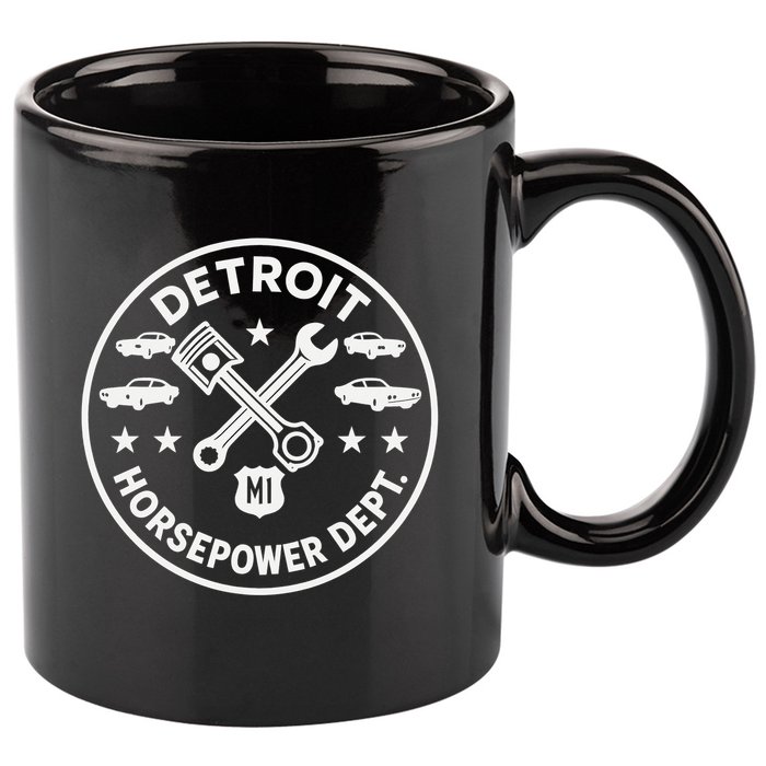 Detroit Horsepower Department M1 Woodward 11oz C Handle Ceramic Mug
