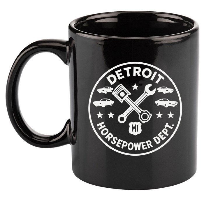Detroit Horsepower Department M1 Woodward 11oz C Handle Ceramic Mug