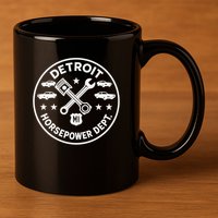 Detroit Horsepower Department M1 Woodward 11oz C Handle Ceramic Mug